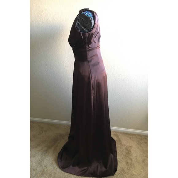 Long Brown Dress with Stud Details - Picture 2 of 5